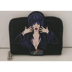Elvira Wallet by Cakeworthy Zip Around Coffin Shaped ID